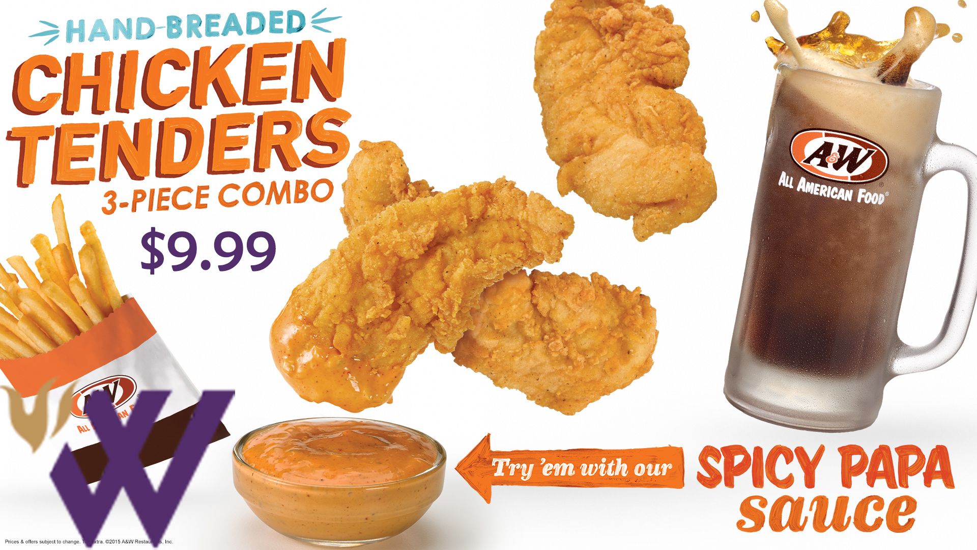 A&W Chicken Tenders combo promotion
